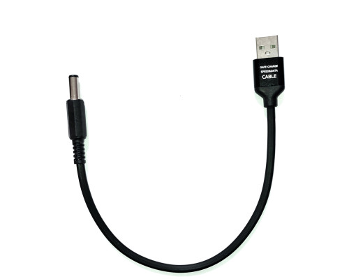  USB - DC Кабель живлення роутера від повербанку 5В DC, 5.5*2.1мм, довжина 9,5 мм