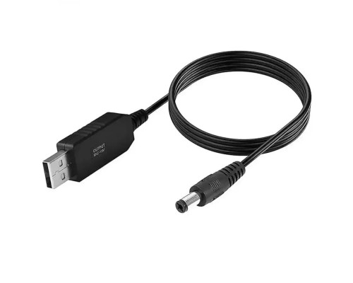 Підвищувальний USB-перетворювач постійного струму з 5 В на 12 В роз’єм 5.5*2.1 мм, кабель живлення роутера від повербанку