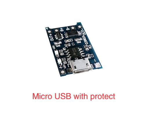Micro USB 5V 1A TP4056 Lithium Battery Charger Module Charging Board With Protection Dual Functions Модуль зарядки з Li-ion з захистом