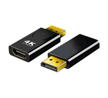 Адаптер перехідник DisplayPort (DP) до HDMI 4K Ultra HD, високоякісний конвертер для відео та аудіо, чорний