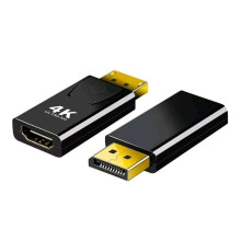Адаптер перехідник DisplayPort (DP) до HDMI 4K Ultra HD, високоякісний конвертер для відео та аудіо, чорний