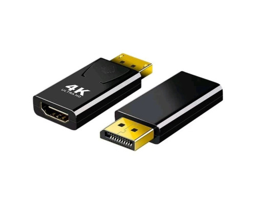 Адаптер перехідник DisplayPort (DP) до HDMI 4K Ultra HD, високоякісний конвертер для відео та аудіо, чорний