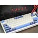 Ігрова клавіатура AJAZZ AK75 PRO White-Blue – бездротова механіка з Hot-Swap