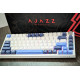 Ігрова клавіатура AJAZZ AK75 PRO White-Blue – бездротова механіка з Hot-Swap