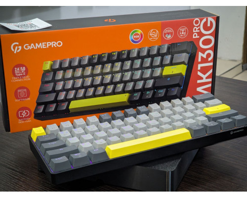 Клавіатура GamePro MK130G Pro Outemu Red Switch RGB, бездротова, 60%