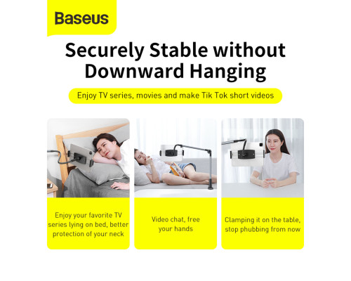 Підставка для ноутбука Baseus Otaku life rotary adjustment lazy holder Pro（Applicable for phone/ ipad) gray (LUZQ000013)