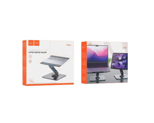 Підставка для планшета HOCO PH52 Might metal rotating tablet desktop holder Metal Gray (6931474788979)