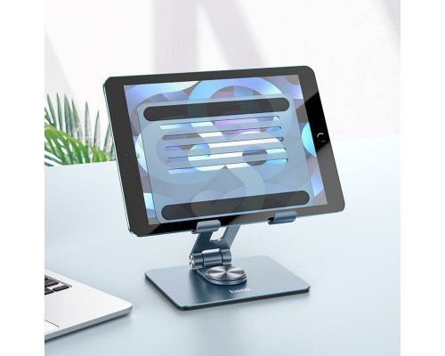 Підставка для планшета HOCO PH52 Might metal rotating tablet desktop holder Metal Gray (6931474788979)