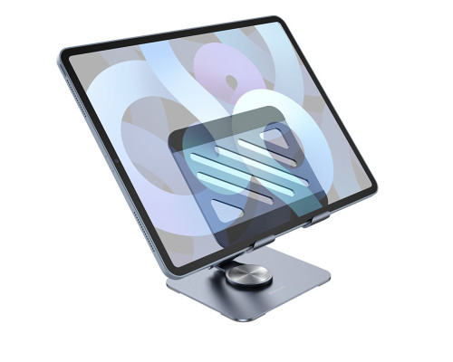 Підставка для ноутбука BOROFONE BH115 Vito metal rotating tablet holder Metal Gray (6941991112447)