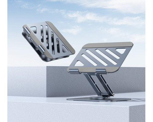 Підставка для ноутбука BOROFONE BH115 Vito metal rotating tablet holder Metal Gray (6941991112447)
