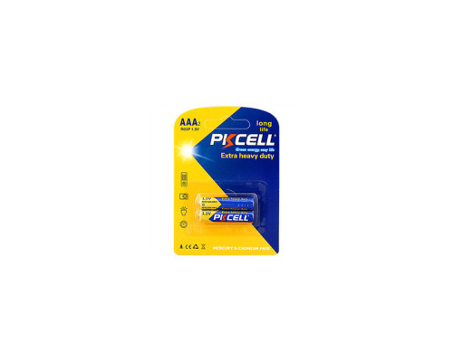 Батарейка міні-пальчикова PKCELL AAA R03P сольова 1.5V , 45 хв, (блістер 2шт) NBB-89840