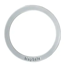 Пластина-кільце для MagSafe тримачів металева (+скотч) SILICONE White mag-2000001454947149564
