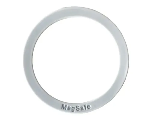 Пластина-кільце для MagSafe тримачів металева (+скотч) SILICONE White mag-2000001454947149564