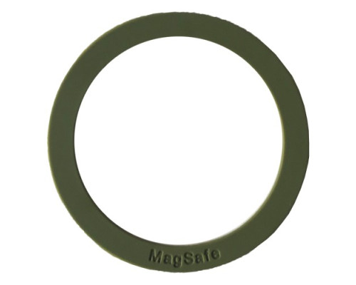 Пластина-кільце для MagSafe тримачів металева (+скотч) SILICONE Army green mag-200000145498532823
