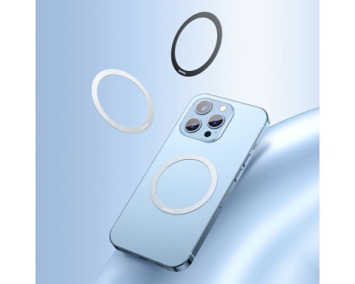 Пластина для MagSafe Baseus Halo Series Magnetic Metal Ring (2pcs/pack) Black PCCH000001 mag-693217261283254439