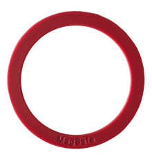 Пластина-кільце для MagSafe тримачів металева (+скотч) SILICONE Red mag-200000145507432832