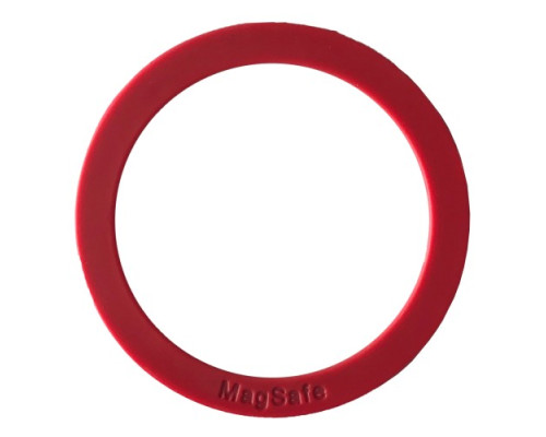 Пластина-кільце для MagSafe тримачів металева (+скотч) SILICONE Red mag-200000145507432832