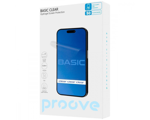 Захисна гідрогелева плівка Proove Hydrogel Screen Protection BASIC Clear