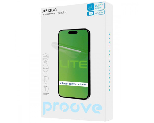 Захисна гідрогелева плівка Proove Hydrogel Screen Protection LITE Clear