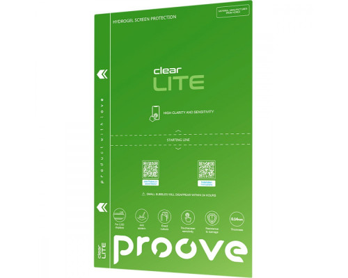 Захисна гідрогелева плівка Proove Hydrogel Screen Protection LITE Clear