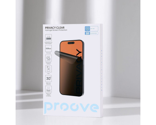 Захисна гідрогелева плівка Proove Hydrogel Screen Protection PRIVACY Clear 2003000282528 6901116001988