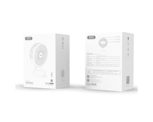 Вентилятор XO MF78 4-inch desktop/bracket adjustable angle fan 1200mAh White mag-6920680844494140355