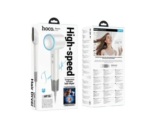 Фен для волосся HOCO HP16 High speed hair dryer White mag-6942007654579144374