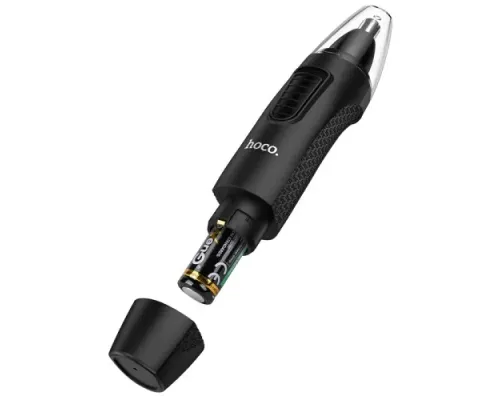 Тример для носа HOCO HP38 Dry battery nose hair trimmer black mag-6942007662949146756