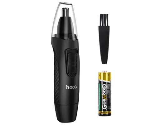Тример для носа HOCO HP38 Dry battery nose hair trimmer black mag-6942007662949146756