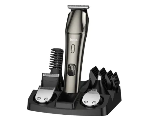 Електрична машинка для стрижки волосся HOCO HP26 Multi-function electric clipper metal gray mag-6942007672771153719