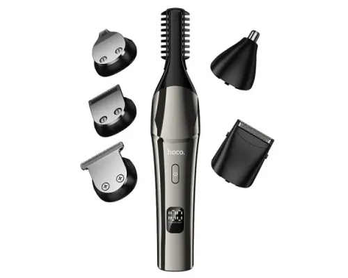 Електрична машинка для стрижки волосся HOCO HP26 Multi-function electric clipper metal gray mag-6942007672771153719