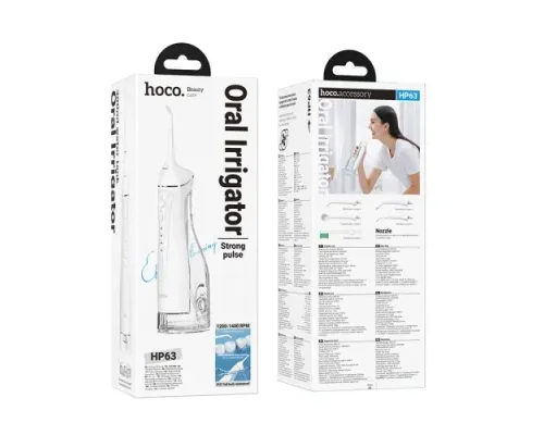 Іригатор для чищення порожнини рота HOCO HP63 Electric oral flushing device white mag-6942007662956146258