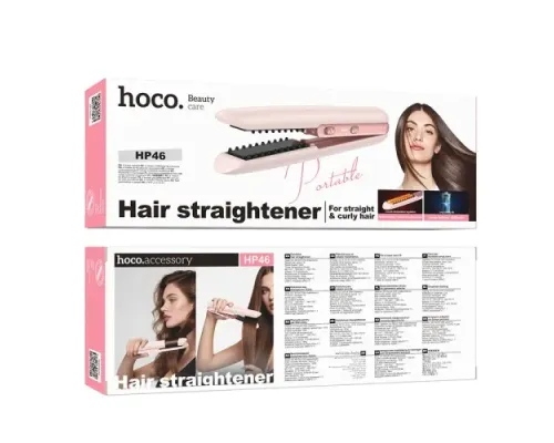 Випрямляч для волосся HP46 Explicit Hoco HP46 Explicit electric hair straightener pink mag-6942007666886152331