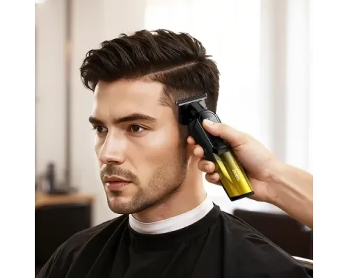 Електрична машинка для стрижки волосся HOCO HP27 Engraving electric hair clipper Gold mag-6942007674638153733