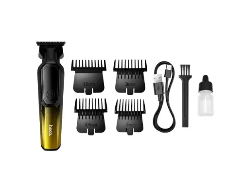 Електрична машинка для стрижки волосся HOCO HP27 Engraving electric hair clipper Gold mag-6942007674638153733