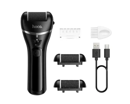 Електрична роликова пилка HOCO HP90 electric foot dermabrasion device Black mag-6942007674683153735
