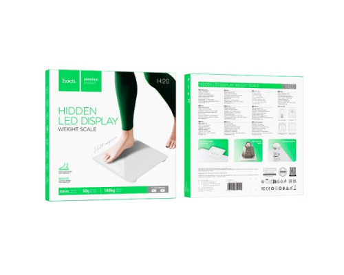 Підлогові ваги НОСО HI20 Weight scale Білі mag-6942007624114143486