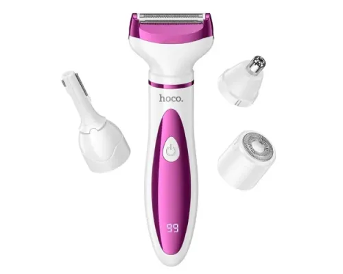 Тример HOCO HP80 4-in-1 ladies trimmer and shaver rose red mag-6942007667470152826