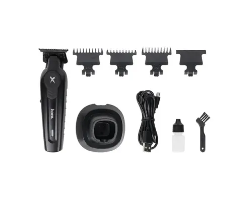 Електрична машинка для стрижки волосся HOCO HP28 Engraving electric hair clipper black mag-6942007681193154079