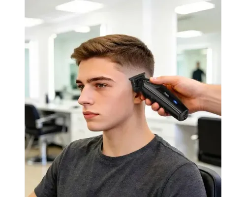 Електрична машинка для стрижки волосся HOCO HP28 Engraving electric hair clipper black mag-6942007681193154079