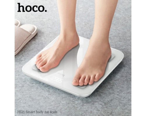 Розумні підлогові електронні ваги НОСО HI21 Smart body fat scale Білі mag-6942007624121143487