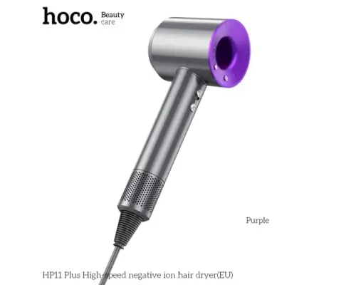 Фен для волосся HOCO HP11 Plus High-speed negative ion hair dryer Purple mag-6942007631570146161