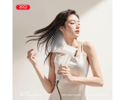 Фен XO CF29 Digital Display Intelligent Temperature Control High Speed Hair Dryer Білий mag-692068086150760202