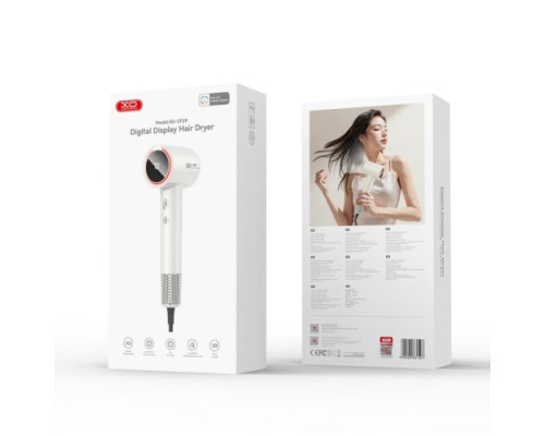 Фен XO CF29 Digital Display Intelligent Temperature Control High Speed Hair Dryer Білий mag-692068086150760202