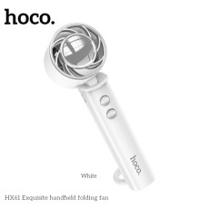 Портативний вентилятор HOCO HX61 Exquisite handheld folding fan White mag-6942007652629143224