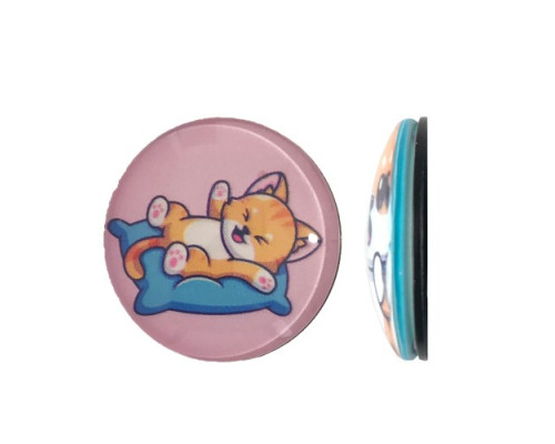 Тримач Поп Сокет NEW GLASS (Скло) KITTY №35 mag-2000001392843101894