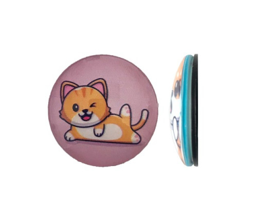 Тримач Поп Сокет NEW GLASS (Скло) KITTY №37 mag-2000001392867101896