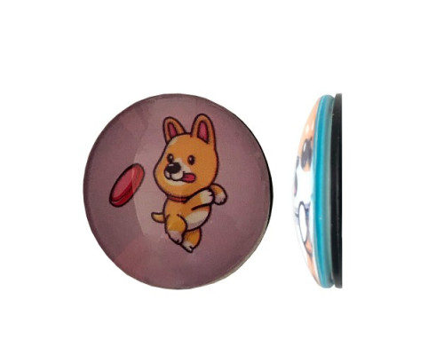 Тримач Поп Сокет NEW GLASS (Скло) PUPPY CORGI №36 mag-2000001392492101859