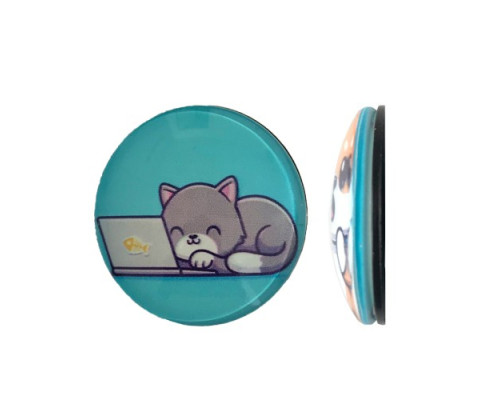 Тримач Поп Сокет NEW GLASS (Скло) KITTY №10 mag-2000001392591101869