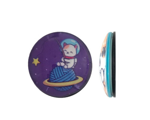 Тримач Поп Сокет NEW GLASS (Скло) KITTY №18 mag-2000001392676101877